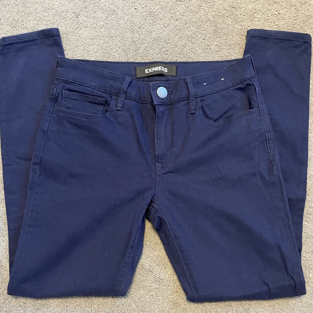 Express Navy Skinny Pants